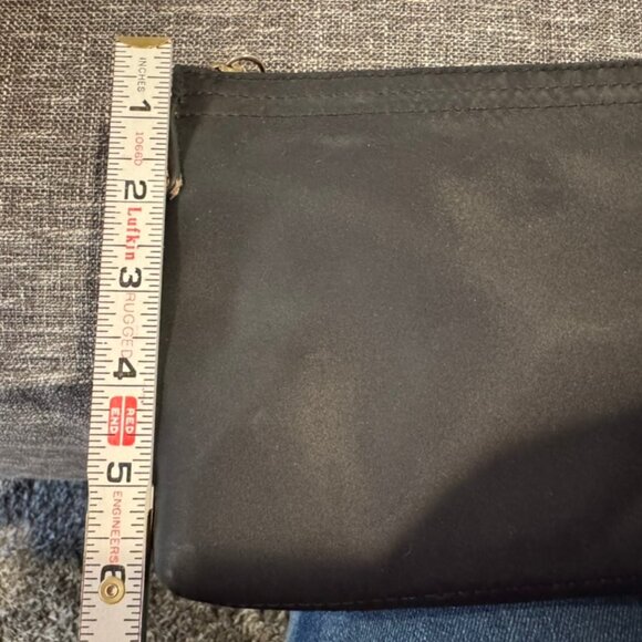 Dooney & Bourke Black Nylon Leather Suede Trim Duck Logo Crossbody Bag Pouchette - Picture 6 of 7